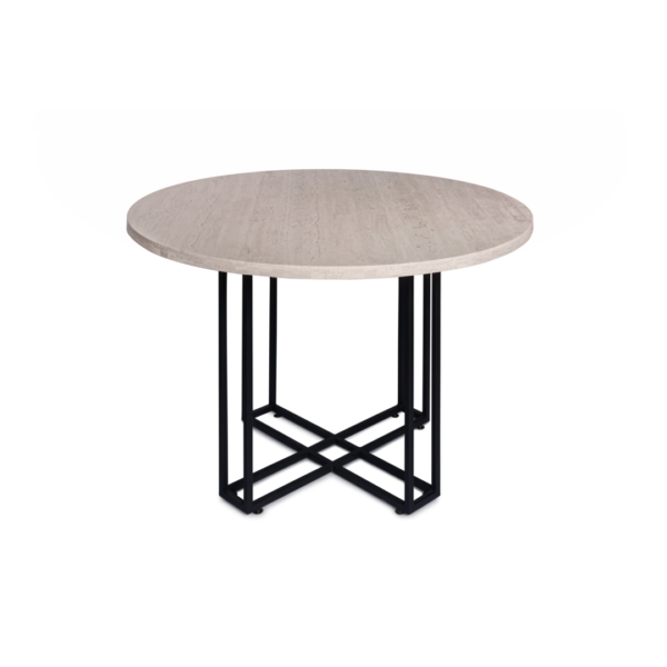 MESA REDONDA DE MÁRMOL TRAVERTINO 120 CM